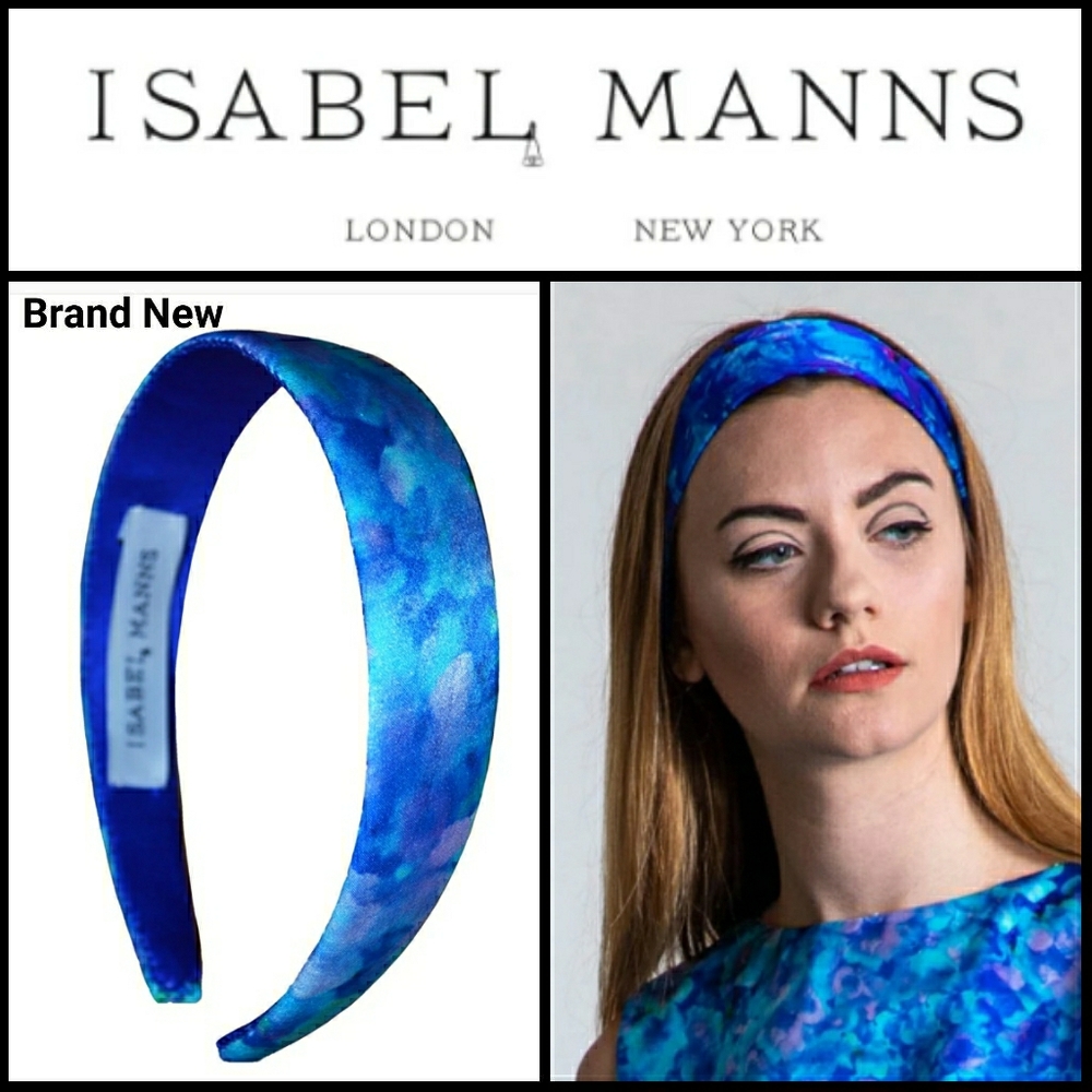 🆕️ISABEL MANNS Anarchic Azure Silk Satin Headband
